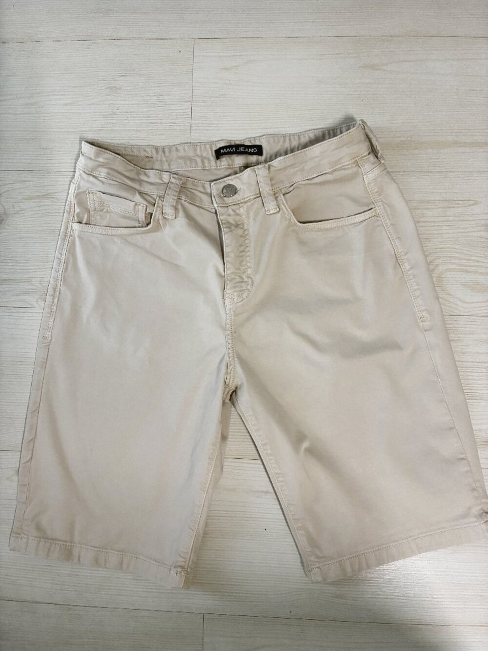 Mavi Jeans "John" Men's Stretch Bermuda Shorts Size 33 - Beige/Tan M04456